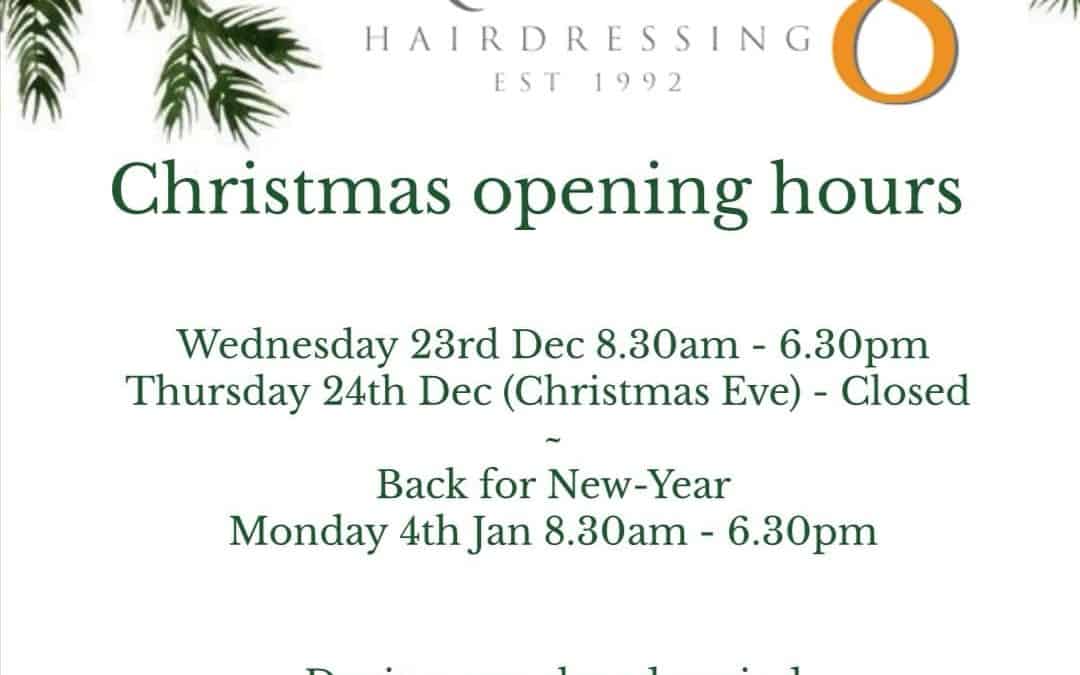 Christmas opening times
