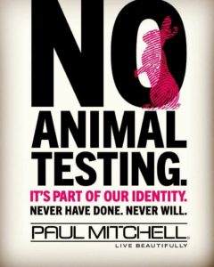 never have never will test on animals | Number 8 Hairdressing